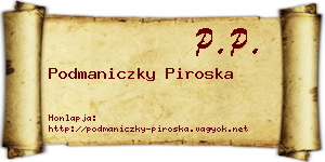 Podmaniczky Piroska névjegykártya